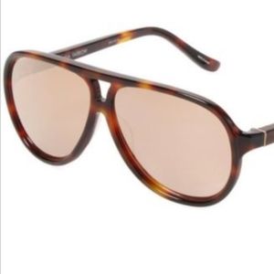 🆕 Linda Farrow 149/C14 Acetate Aviator Sunglasses